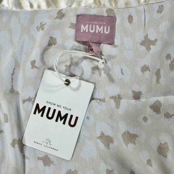 NEW Mumu x Curateur Leopard Silky Robe One Size NWT$128 Animal Print Bath Lounge - Picture 7 of 13
